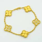 [Eternal Jewelry]CLOVER BRACELET 5 MOTIFS GOLD DIAMOND