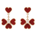 [Eternal Jewelry]SWEET CLOVER CARNELIAN EARRINGS - Image 2