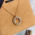 [Eternal Jewelry]TRINITY NECKLACE SILVER GOLD PINK GOLD DIAMONDS - Image 8