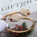 [Eternal Jewelry]SERPENTI BRACELET PINK GOLD DIAMOND DOUBLE SNAKE - Image 5
