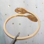 [Eternal Jewelry]SERPENTI BRACELET PINK GOLD DIAMOND DOUBLE SNAKE - Image 7