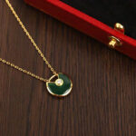 [Eternal Jewelry]AMULETTE GOLD MALACHITE NECKLACE - Image 4