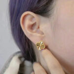 [Eternal Jewelry]CLOVER MEDIUM 1 MOTIFS LASER EARRINGS - Image 8