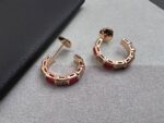 [Eternal Jewelry]SERPENTI CARNELIAN PINK GOLD EARRINGS - Image 4