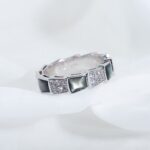 [Eternal Jewelry]SERPENTI RING SILVER DIAMOND BLACK MOP 4MM - Image 6