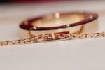 [Eternal Jewelry]LOVE NECKLACE 16MM 6 DIAMONDS PINK GOLD - Image 8