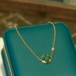 [Eternal Jewelry]SUN MALACHITE 1 DIAMOND PINK GOLD BRACELET