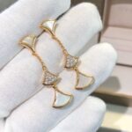 [Eternal Jewelry]DREAM EARRINGS 3 MOTIFS DIAMOND MOP PINK GOLD - Image 4