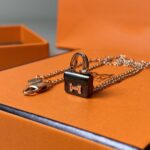 [Eternal Jewelry]CONSTANCE BLACK PEDANT PINK GOLD NECKLACE - Image 8