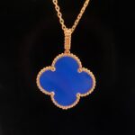 [Eternal Jewelry]CLOVER 25MM NECKLACE TURQUOISE ROSE GOLD