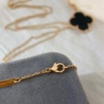[Eternal Jewelry]CLOVER 25MM NECKLACE GOLD ONYX - Image 5