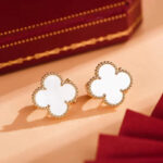 [Eternal Jewelry]CLOVER MEDIUM 1 MOTIFS  WHITE MOP STUD EARRINGS - Image 7