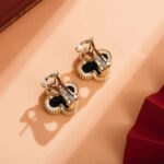 [Eternal Jewelry]CLOVER MEDIUM 1 MOTIFS  ONYX STUD EARRINGS - Image 11