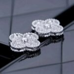 [Eternal Jewelry]CLOVER 1 MOTIFS DIAMOND STUD EARRINGS SILVER - Image 6