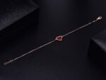 [Eternal Jewelry]HEART CARNELIAN PINK GOLD BRACELET - Image 5