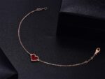 [Eternal Jewelry]HEART CARNELIAN PINK GOLD BRACELET - Image 6