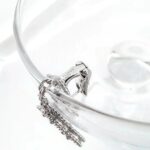 [Eternal Jewelry]CLOVER 2 MOTIFS  DIAMOND ONYX EARRINGS SILVER - Image 8