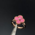 [Eternal Jewelry]CLOVER RHODONITE ROSE GOLD RING - Image 2