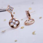 [Eternal Jewelry]STAR AND SUN PINK GOLD MOP DROP EARRINGS - Image 6