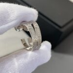 [Eternal Jewelry]LOVE DIAMOND SILVER HOOP EARRINGS - Image 8