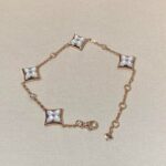 [Eternal Jewelry]STAR 4 MOTIF MOP DIAMOND PINK GOLD BRACELET