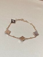 [Eternal Jewelry]STAR 4 MOTIF MOP DIAMOND PINK GOLD BRACELET - Image 4