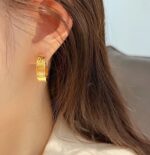 [Eternal Jewelry]LOVE 5.5MM 1 DIAMOND EARRINGS - Image 2