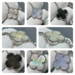 [Eternal Jewelry]CLOVER 16 MOTIF CHALCEDONY MOP SILVER NECKLACE - Image 8