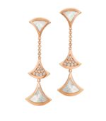 [Eternal Jewelry]DREAM EARRINGS 3 MOTIFS DIAMOND MOP PINK GOLD - Image 2