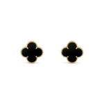 [Eternal Jewelry]CLOVER MEDIUM 1 MOTIFS  ONYX STUD EARRINGS - Image 2