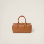 Arcadie Leather Large Handbag Cognac color - Image 3