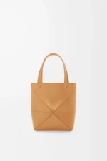Mini Puzzle Fold tote in shiny calfskin - Image 2