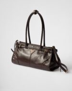 Prada Bonnie Medium Leather Handbag Dark brown - Image 4