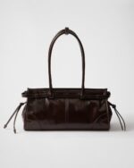 Prada Bonnie Medium Leather Handbag Dark brown - Image 3