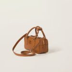 Arcadie Leather Small Handbag Cognac color - Image 3