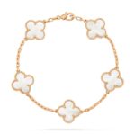 [Eternal Jewelry]CLOVER  5 MOTIF WHITE MOP BRACELET - Image 2