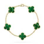 [Eternal Jewelry]CLOVER 5 MOTIFS MALACHITE BRACELET