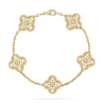 [Eternal Jewelry]CLOVER 5 MOTIFS  FULL DIAMOND BRACELET