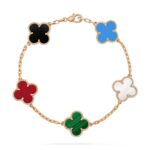 [Eternal Jewelry]CLOVER 5 MOTIFS MULTICOLOR  BRACELET - Image 2