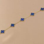 [Eternal Jewelry]CLOVER 5 MOTIFS BLUE AGATE BRACELET - Image 7