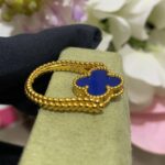 [Eternal Jewelry]CLOVER RIVERSIBLE BLUE AGATE RING - Image 4