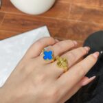 [Eternal Jewelry]CLOVER RIVERSIBLE BLUE AGATE RING - Image 11