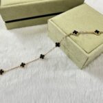 [Eternal Jewelry]CLOVER 6 MOTIF  ONYXS BRACELET - Image 5