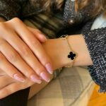 [Eternal Jewelry]CLOVER  5 MOTIFS BLACK ONYX BRACELET - Image 3