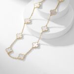 [Eternal Jewelry]CLOVER 10 MOTIFS WHITE MOTHER OF PEARL NECKLACE - Image 3