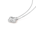 [Eternal Jewelry]CLOVER 15MM LASER NECKLACE SILVER - Image 2