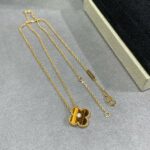 [Eternal Jewelry]CLOVER 15MM DIAMOND AND YELLOW TIGER'S EYE AGATE necklace - Image 3