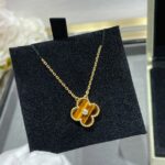 [Eternal Jewelry]CLOVER 15MM DIAMOND AND YELLOW TIGER'S EYE AGATE necklace - Image 5