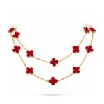 [Eternal Jewelry]CLOVER 20 MOTIFS CARNELIAN NECKLACE - Image 2