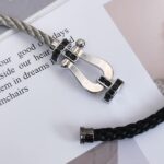 [Eternal Jewelry]FORCE LARGE HORSESHOE BLACK DIAMOND BRACELET SILVER - Image 19